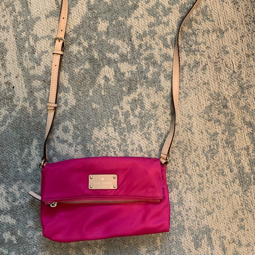 Kate Spade pink nylon crossbody